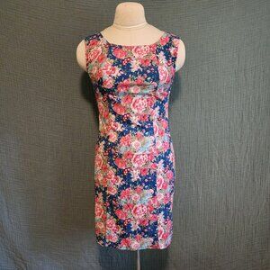 Vivi Boutique fitted floral shift dress, size L NWT